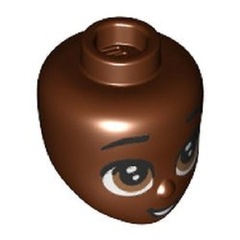 LEGO PART 92198pr0290 Minidoll Head Big Brown Eyes, Open Mouth print