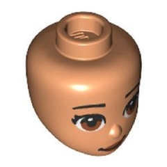LEGO PART 92198pr9998 Minidoll Head Big Reddish Brown Eyes print