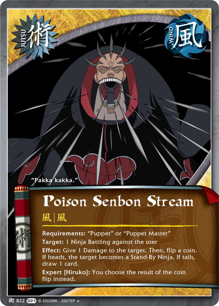 Poison Senbon Stream - J-822 - Uncommon - 1st Edition