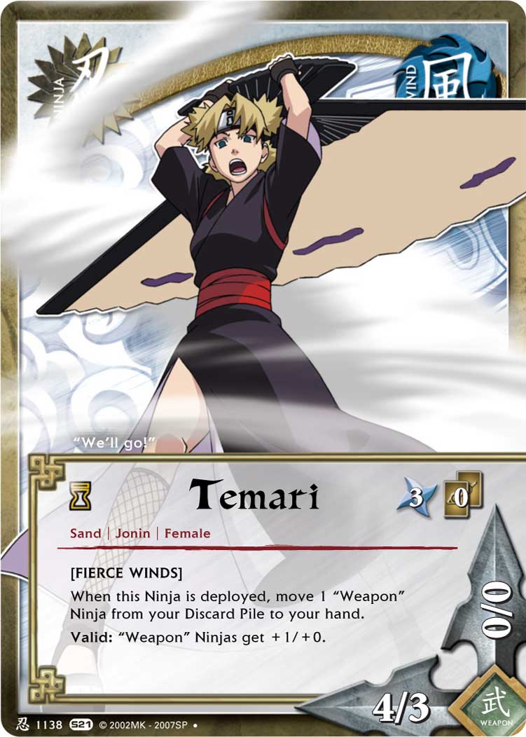 Temari - N-1138 - Uncommon - 1st Edition - Naruto Singles » Shattered Truth  - Pro-Play Games