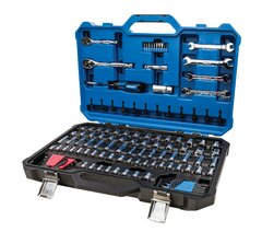 Kobalt - 81240 - 129-Piece Standard (SAE) and Metric Combination Polished Chrome Mechanics Tool Set (1/4-in; 3/8-in)