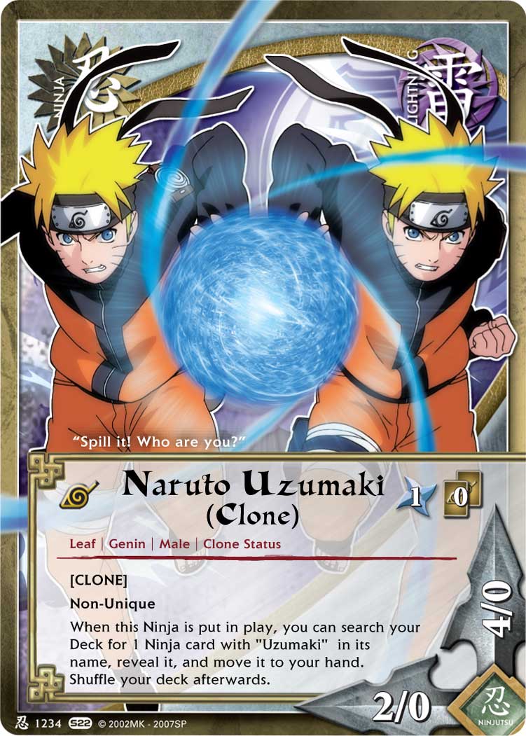 Naruto Uzumaki (Clone) - N-1234 - Common - 1st Edition - Naruto Singles »  Weapons of War - Pro-Play Games