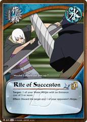 Rite of Succession - M-809 - Super Rare - 1st Edition - Foil