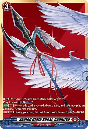 Sealed Blaze Spear, Aadhitya - D-SS02/BSR03EN - BSR