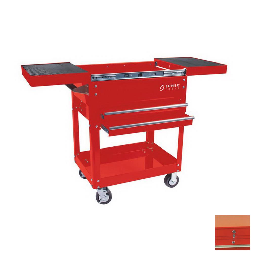 Sunex Tools - 8035R - 39.4-in 2-Drawer Shelf Utility Cart