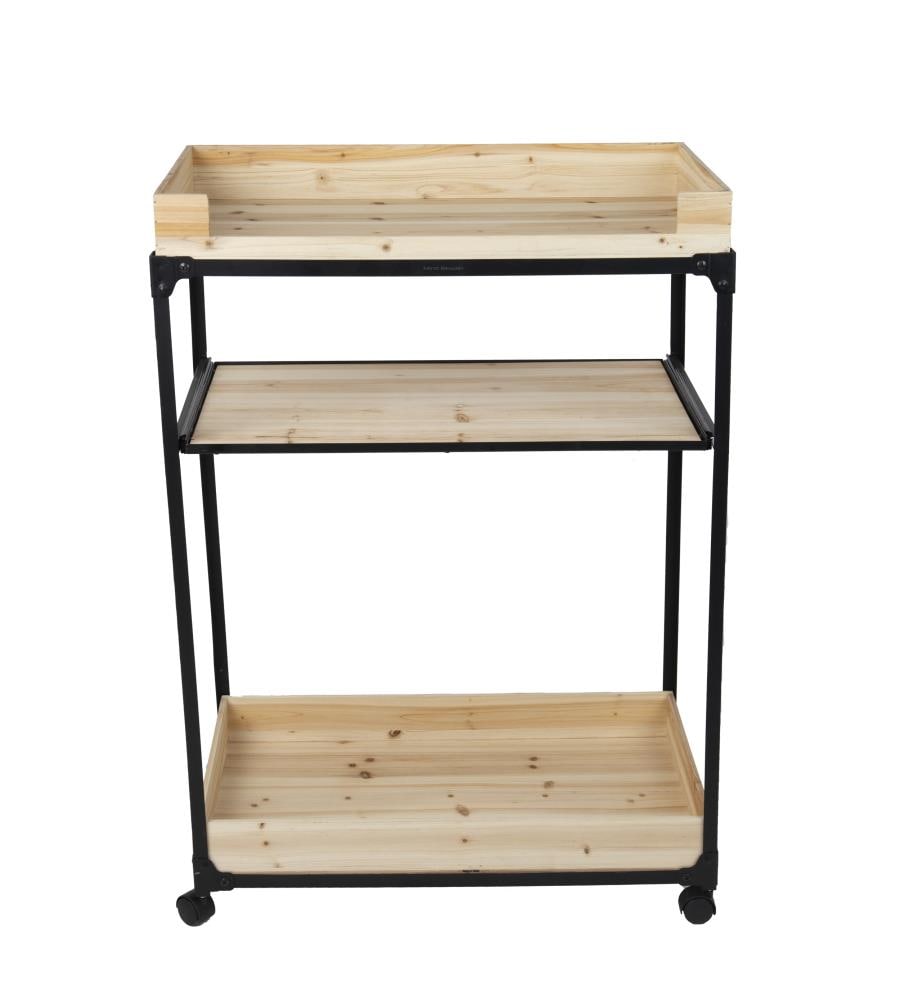 Mind Reader - BEVCART3T-BLK - 38.5-in 1-Drawer Rack Utility Cart