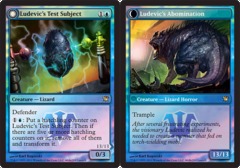 Ludevic's Test Subject // Ludevic's Abomination - Foil - Launch Promo