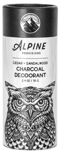 Alpine Provisions - Charcoal Deodorant - CEDAR/SANDALWOOD
