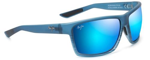Maui Jim - Alenuihaha Polarized Sunglasses - BLACK/BLUE STRIPE