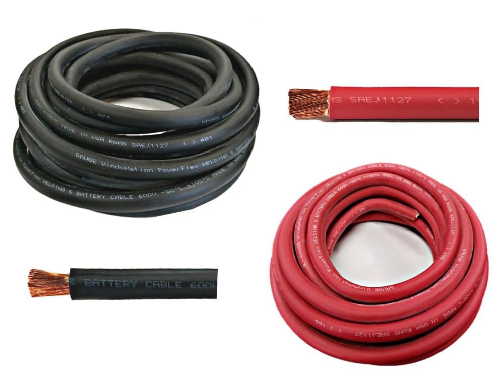 WindyNation - CBL-LW-CSRB-06-100- - 2-Pack Welding Cable