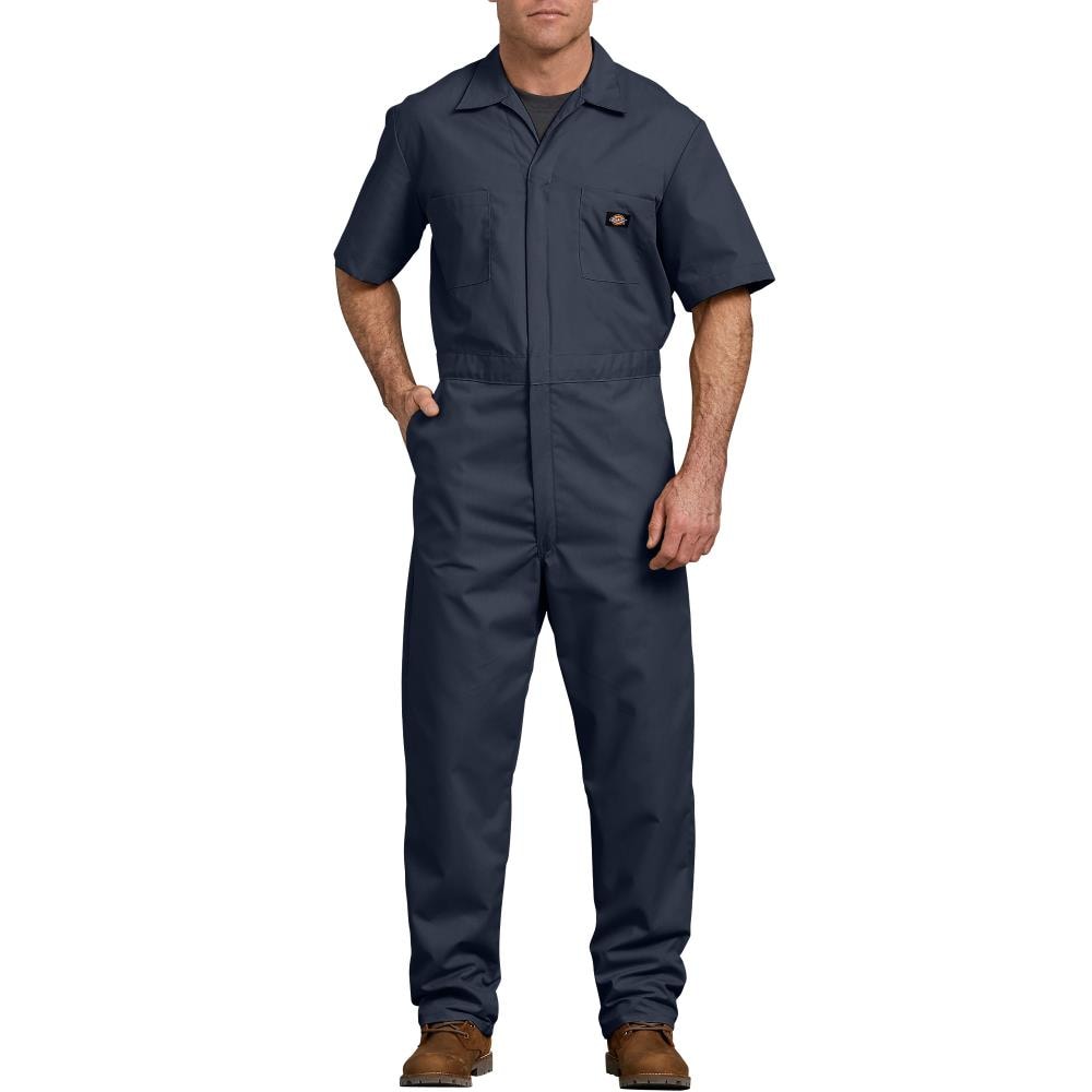 Dickies - 33999BK2XRG - Mens Black Short Poplin Coverall