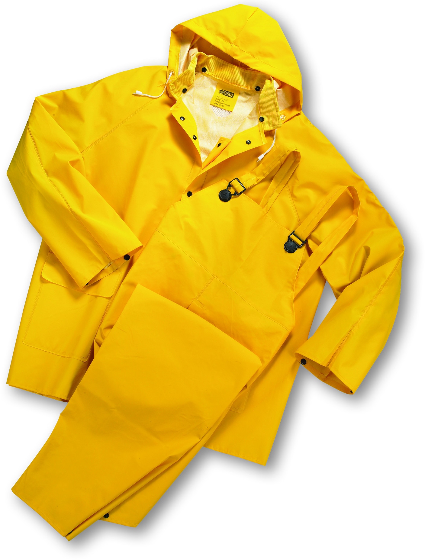 West Chester - 44035-L - 3-Piece Mens Yellow Rain Suit