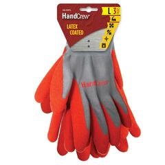 HandCrew - HG-3157D - Unisex Latex Dipped Multipurpose Gloves, One Size Fits All (3-Pairs)