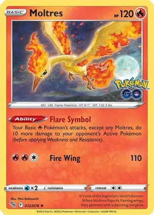Moltres - 012/078 - Holo Rare - Holo inverse // Moltres - 012/078 - Holo Rare - Reverse Holo