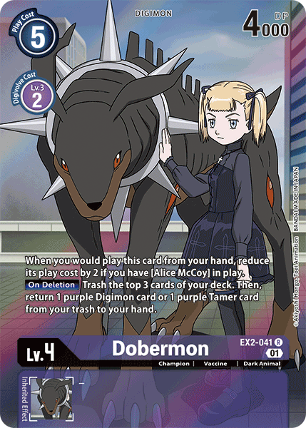 Dobermon - EX2-041 - R - Alternate Art