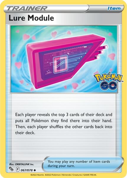pokemon go lure module gold card 088/078 - Evolves from null Rules Each player reveals the top 3 cards of their deck and puts all Pokémon they find there into their hand How to get Golden Lure