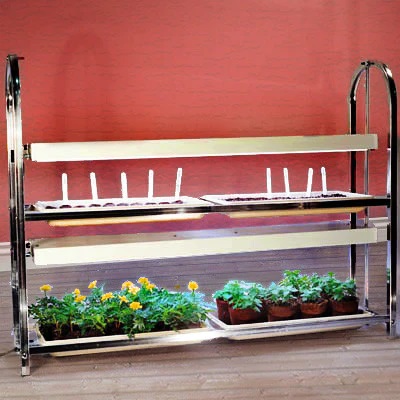 2-Tier/4-Tray Grow Light Plant Stand