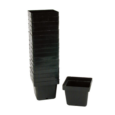Mini Square Plastic Pots – 18 Count