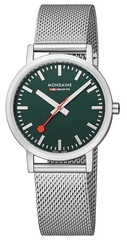 Mondaine - Official Swiss Railways Classic: Forest Green Petite Silver-Case Watch