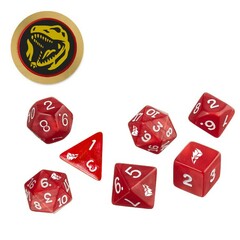 Power Rangers RPG: Game Dice Set - Red (7 + Coin)