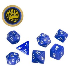 Power Rangers RPG: Game Dice Set - Blue (7 + Coin)