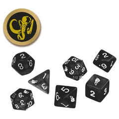 Power Rangers RPG: Game Dice Set - Black (7 + Coin)