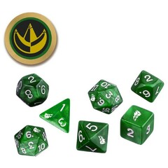 Power Rangers RPG: Game Dice Set - Green (7 + Coin)