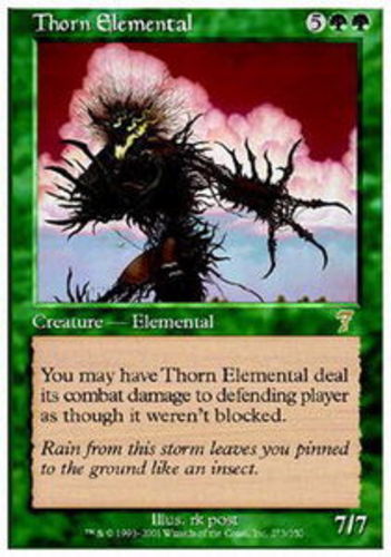 Thorn Elemental - Foil ~ Moderately Played 7th Edition Seventh MTG