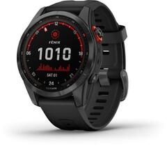 Garmin - fenix 7S Solar Multisport GPS Watch - SLATE GRAY & BLACK BAND