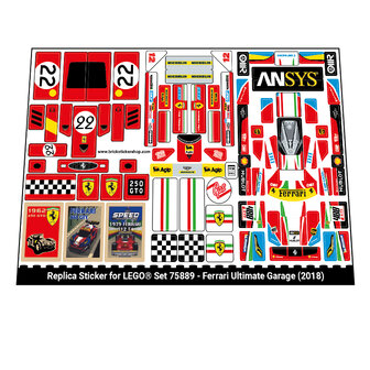 Replacement sticker Lego 75889 - Ferrari Ultimate Garage
