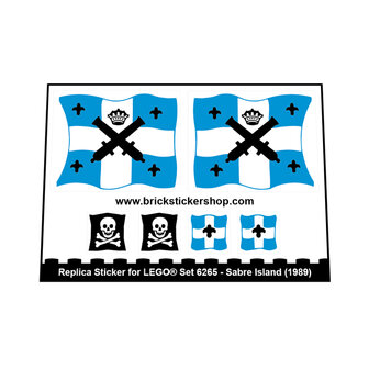Replacement sticker Lego 6265 - Sabre Island