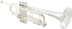 Bach LR180 Stradivarius Professional Bb Trumpet - Silver-Plated with 72 Bell and Reversed Lead Pipe
