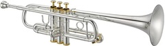 XO 1624RS-R Professional C Trumpet with Rose Brass Bell and Reverse Leadpipe - Silver-plated