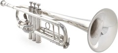 King 2055 Silver Flair Intermediate Bb Trumpet - Silver-Plated with 1st Slide Trigger
