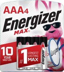 Energizer - MAX Alkaline AAA Batteries - Package of 4