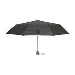 West Chester - UMB340 - 22-in Black Black with Grey Trim Automatic Compact Umbrella