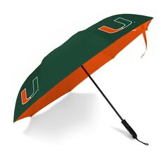 Fabrique Innovations - CBRLAMIA - Miami Hurricanes 32-in Miami Hurricanes Logo Automatic Golf Umbrella