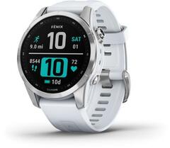 Garmin - fenix 7S Multisport GPS Watch - SILVER & WHITESTONE BAND