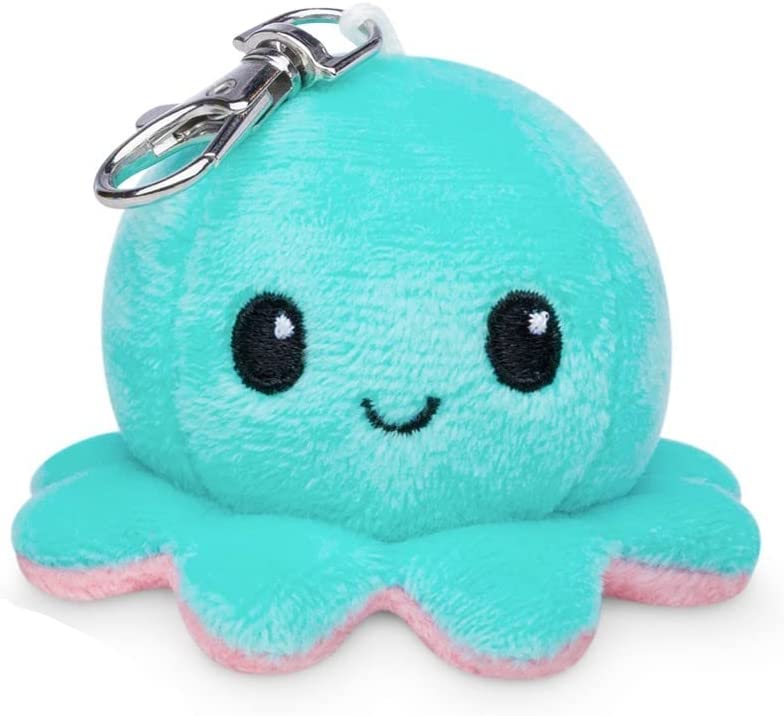 Plushie Charm Keychain: Happy Aqua Octopus