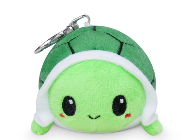 Plushie Charm Keychain: Happy Green Turtle