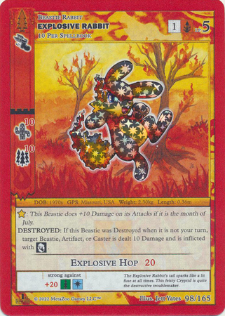 Explosive Rabbit 98/165 - Reverse Holo - 1st Edition