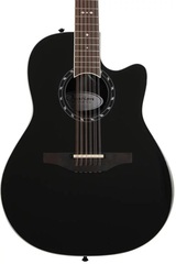 Ovation Timeless Balladeer Deep Contour 12-string Acoustic-Electric Guitar - Black