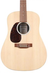 Martin D-X2E 12-String Dreadnought, Left-Handed Acoustic-Electric Guitar - Natural
