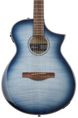 Ibanez AEWC400 Acoustic-Electric Guitar - Indigo Blue Burst High Gloss