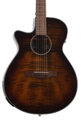 Ibanez AEG70L Left-Handed Acoustic-Electric Guitar - Tiger Burst High Gloss