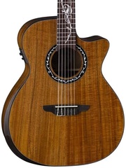 Luna Vineyard Koa Bevel Nylon Acoustic-electric Guitar - Natural Gloss