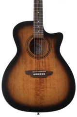 Luna Art Vintage Grand Auditorium Acoustic-electric Guitar - Distressed Vintage Brownburst