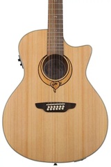 Luna Heartsong, 12-String Acoustic-Electric Guitar - Satin Natural