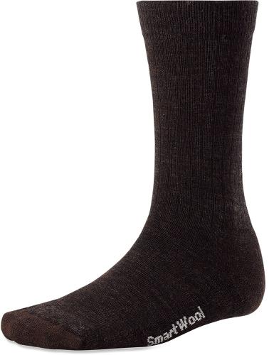 Smartwool - Heathered Rib Socks - Mens - CHESTNUT/BLACK