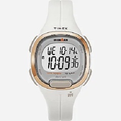 Timex Ironman Transit with Timex Pay Silicone Strap Watch - White/Rose-Gold-Tone